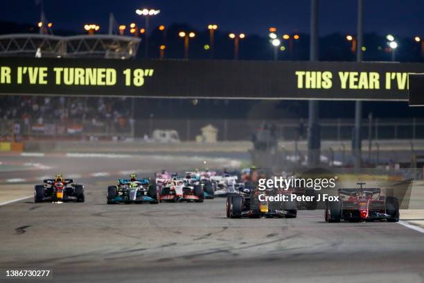 Start during the F1 Grand Prix of Bahrain at Bahrain International Circuit on March 20, 2022 in Bahrain, Bahrain.