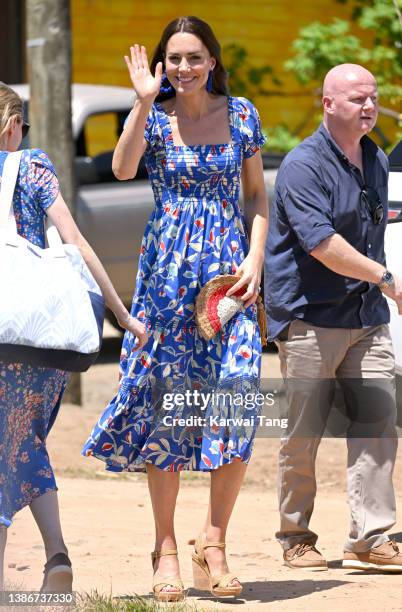 Catherine, Duchess of Cambridge visits Hopkins with Prince William, Duke of Cambridge. Hopkins is a small village on the coast which is considered...