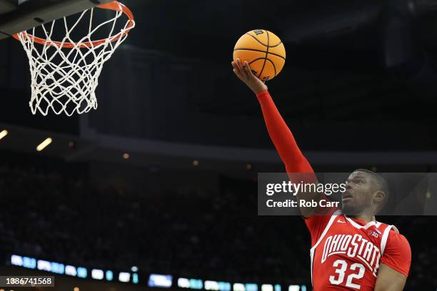 Liddell of the Ohio State Buckeyes jumps to shoot the ball in the first half of the game against the Villanova Wildcats during the second round of...