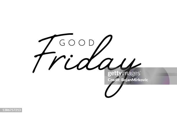 good friday lettering background, card. vector - friday stock illustrations