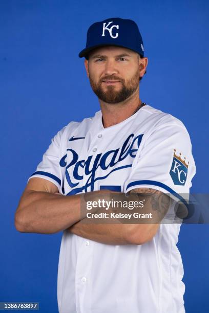 Colten Brewer of the Kansas City Royals poses during Photo Day at Surprise Stadium on March 20, 2022 in Surprise, Arizona.