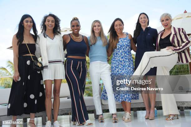 Trisha Goyal, Marissa E. Hill, Taylor Townsend, CiCi Bellis, Jessica Pegula, Christina McHale and Bethanie Mattek-Sands attend the Break The Love and...