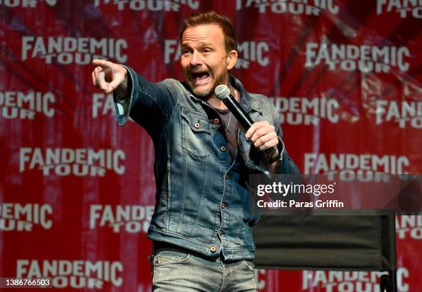 Actor Sean Patrick Flanery speaks onstage during 2022 Fandemic Tour at Georgia World Congress Center on March 20, 2022 in Atlanta, Georgia.