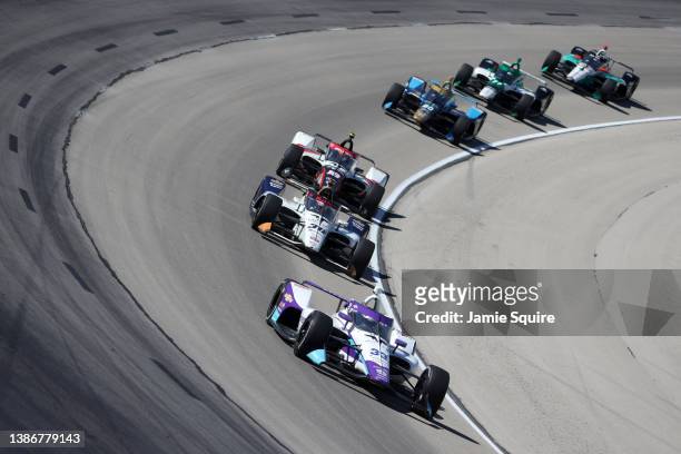 Ed Carpenter, driver of the Ed Carpenter Racing Chevrolet, drives during the NTT IndyCar Series XPEL 375 at Texas Motor Speedway on March 20, 2022 in...
