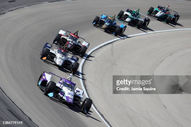Ed Carpenter, driver of the Ed Carpenter Racing Chevrolet, drives during the NTT IndyCar Series XPEL 375 at Texas Motor Speedway on March 20, 2022 in...