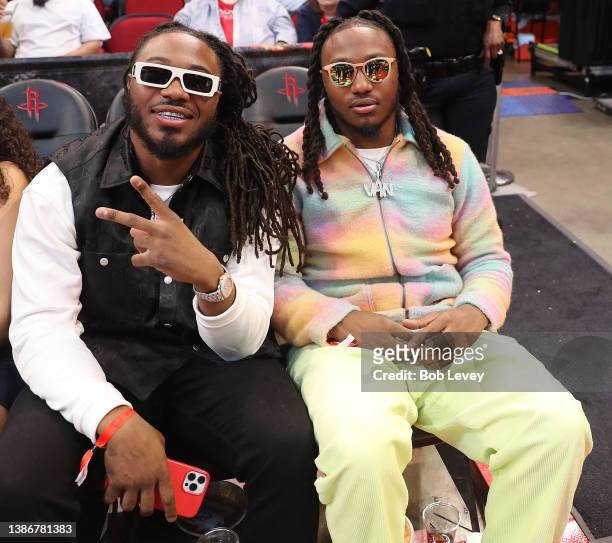 Running back D’Onta Foreman, left, and Armanti Foreman at Toyota Center on March 20, 2022 in Houston, Texas. NOTE TO USER: User expressly...