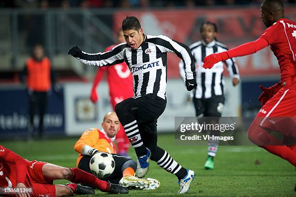 Everton Ramos da Silva of Heracles Almelo during the Dutch Eredivisie match between FC Twente and Heracles Almelo at the Grolsch Veste on February...