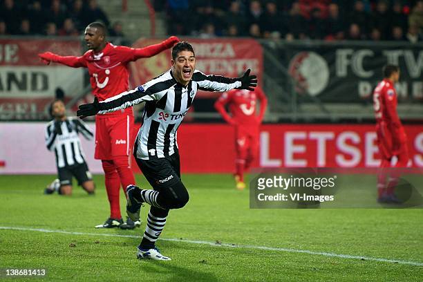 Everton Ramos da Silva of Heracles Almelo during the Dutch Eredivisie match between FC Twente and Heracles Almelo at the Grolsch Veste on February...