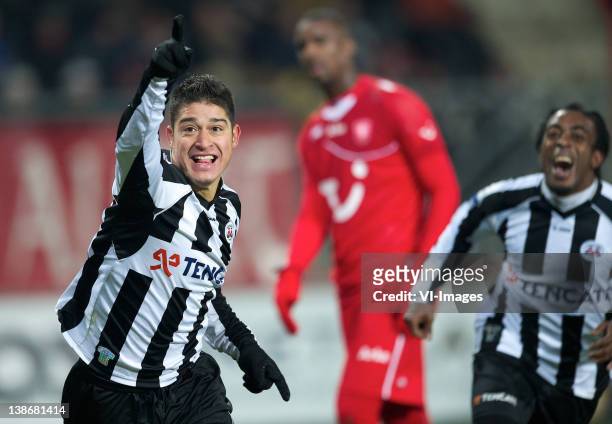 Everton Ramos da Silva of Heracles Almelo during the Dutch Eredivisie match between FC Twente and Heracles Almelo at the Grolsch Veste on February...