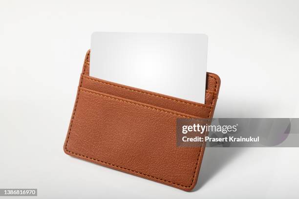 white blank chip card and wallet card, isolated white background - name placard stock pictures, royalty-free photos & images