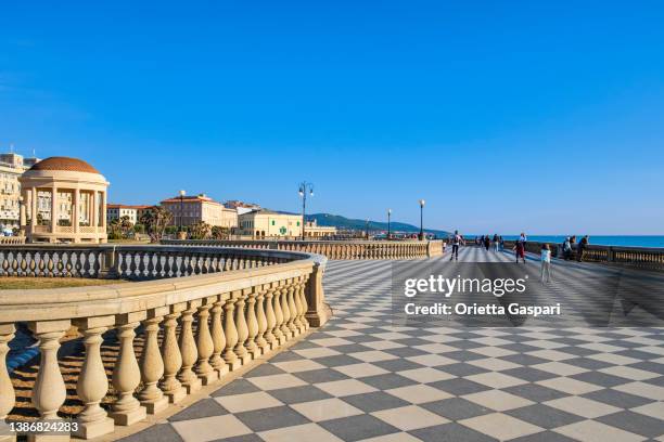 terrace mascagni of livorno, tuscany - i - livorno stock pictures, royalty-free photos & images