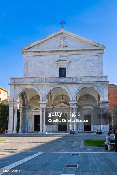 livorno cathedral, tuscany - i - livorno provincie stockfoto's en -beelden