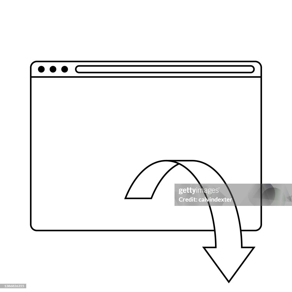 Web browser arrow symbol