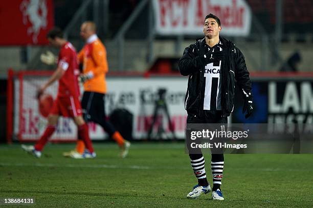 Everton Ramos da Silva of Heracles Almelo during the Dutch Eredivisie match between FC Twente and Heracles Almelo at the Grolsch Veste on February...