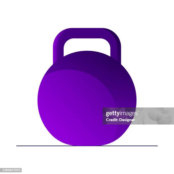 kettlebell concept vector illustration - crossfit stock illustrations