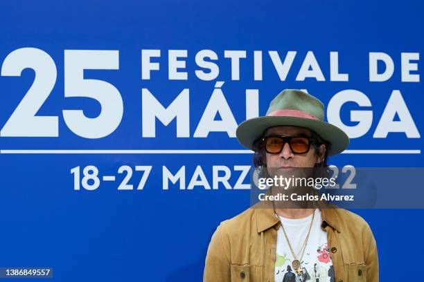 Actor Oscar Jaenada attends the 'La Piel en Llamas' photocall during the 25th Malaga Film Festival day 4 on March 21, 2022 in Malaga, Spain.