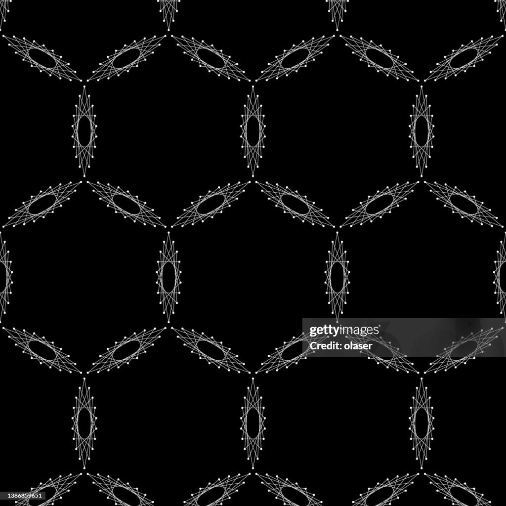 Patterns Using Pearls Eye Pattern Of Pearls With Seams On Black Seamless Repeating Pattern ...