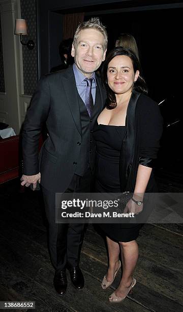 Kenneth Branagh and Lindsay Brunnock attend The Weinstein Company Dinner Hosted By Grey Goose in celebration of BAFTA at Dean Street Townhouse on...