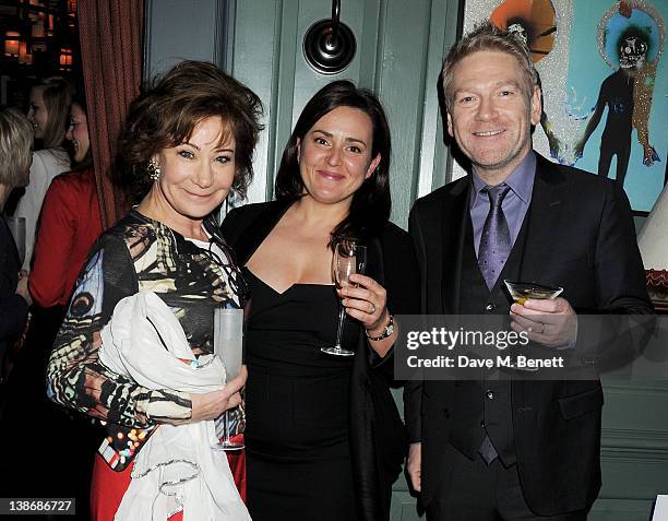 Zoe Wanamaker, Lindsay Brunnock and Kenneth Branagh attend The Weinstein Company Dinner Hosted By Grey Goose in celebration of BAFTA at Dean Street...