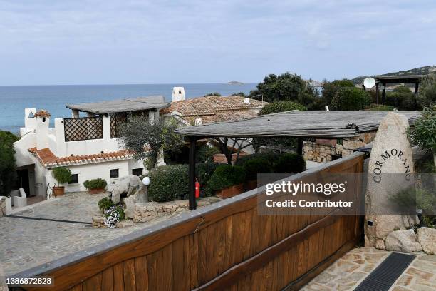 One of Russian oligarch Alisher Usmanov's prestigious villas on the Costa Smeralda in Sardinia, also affected by the EU's economic sanctions aimed at...