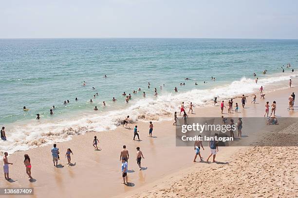 beach goers - hermosa beach stock pictures, royalty-free photos & images