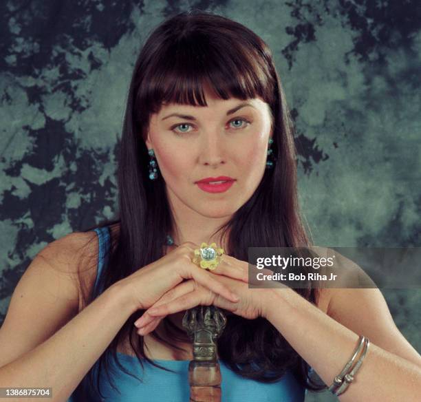 Actress Lucy Lawless photo shoot, January 12, 1997 in Pasadena, California.