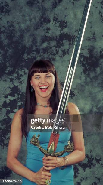 Actress Lucy Lawless photo shoot, January 12, 1997 in Pasadena, California.