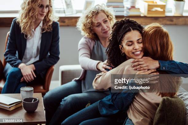 they are having a group therapy session regarding their addiction to recreational drugs. - female friends bildbanksfoton och bilder