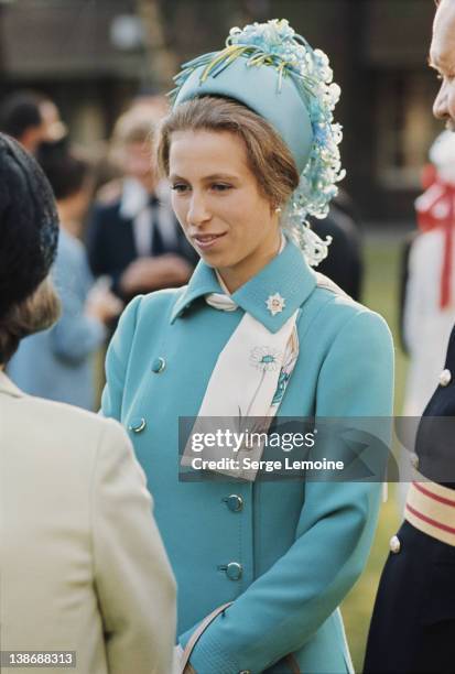 Princess Anne, the Princess Royal, in Berlin for the Queen's Birthday Parade, June 1973.