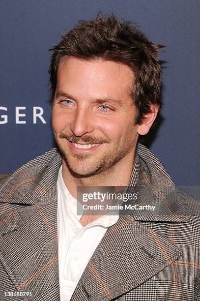Actor Bradley Cooper poses backstage at the Tommy Hilfiger Presents Fall 2012 Men's Collection show during Mercedes-Benz Fashion Week at Park Avenue...