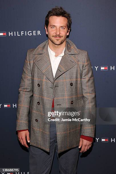 Actor Bradley Cooper poses backstage at the Tommy Hilfiger Presents Fall 2012 Men's Collection show during Mercedes-Benz Fashion Week at Park Avenue...