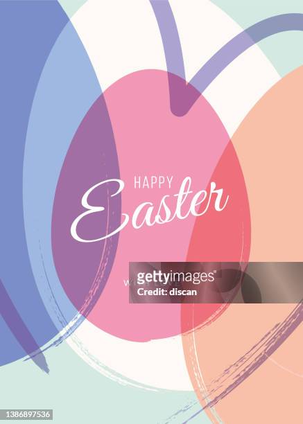 ilustraciones, imágenes clip art, dibujos animados e iconos de stock de tarjeta de felicitación de pascua con huevo y corazones. - easter egg hunt