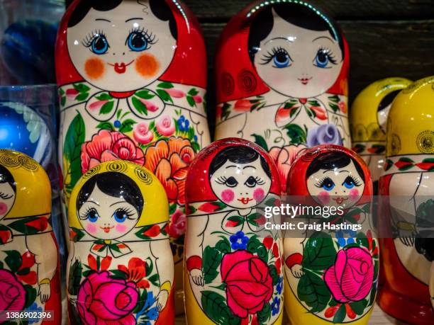 handmade hungarian dolls for sale. budapest city hungary - folkloric stock-fotos und bilder