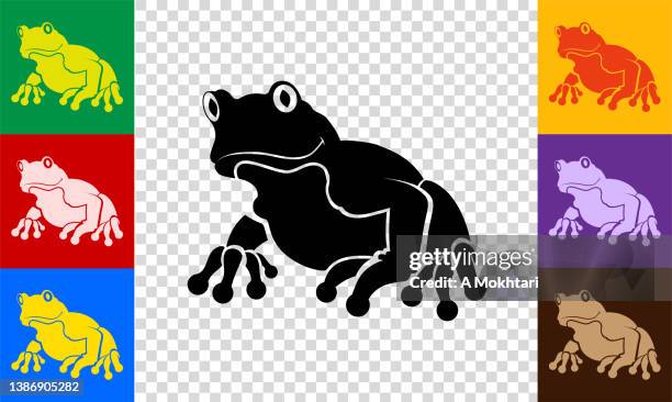 frog icon - wood frog horizontal stock illustrations