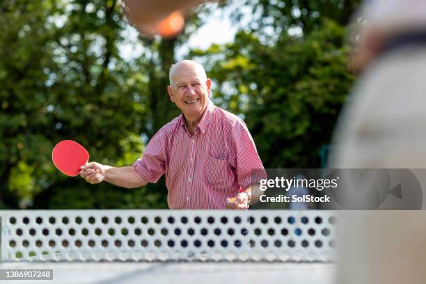 his favourite hobby - men's table tennis stock pictures, royalty-free photos & images