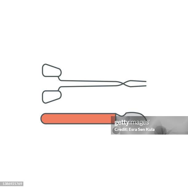 operation flat line icon with editable stroke - nurse computer stock illustrations