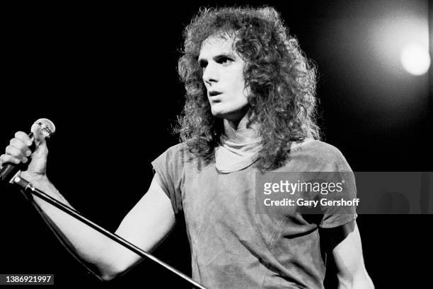 American Pop & Soul singer Michael Bolton performs onstage at Byrne Arena , East Rutherford, New Jersey, June 26, 1983.