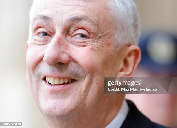 Sir Lindsay Hoyle, Speaker of the House of Commons, attends a Service of Thanksgiving for the life and work of Dame Vera Lynn at Westminster Abbey on...