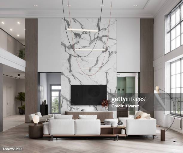 White Marble Interior Design Photos and Premium High Res Pictures ...