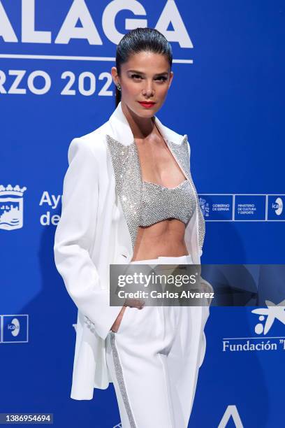 Actress Juana Acosta attends the 'Llegaron de Noche' premiere during the 25th Malaga Film Festival day 4 on March 21, 2022 in Malaga, Spain.