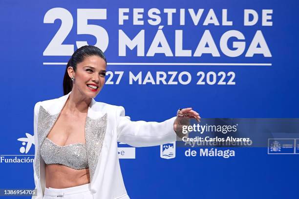 Actress Juana Acostaattends the 'Llegaron de Noche' premiere during the 25th Malaga Film Festival day 4 on March 21, 2022 in Malaga, Spain.