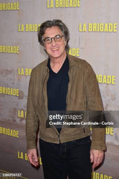 François Cluzet attends the "La Brigade" premiere at Pathe Wepler on March 21, 2022 in Paris, France.