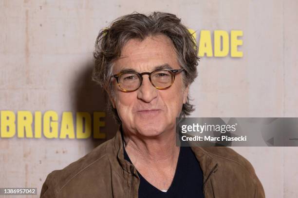 Actor Francois Cluzet attends the "La Brigade" premiere at Pathe Wepler on March 21, 2022 in Paris, France.