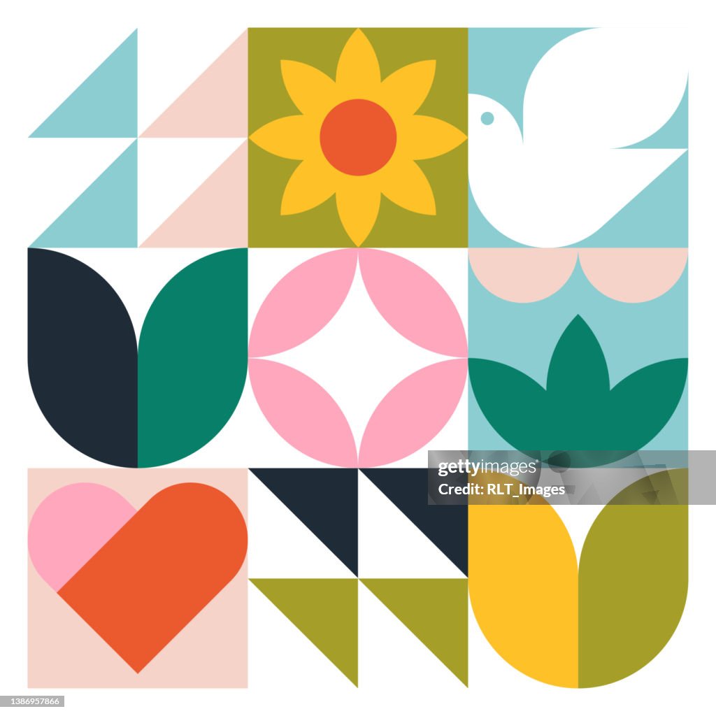 Modern Geometric Graphicspeaceful Spring High-Res Vector Graphic ...