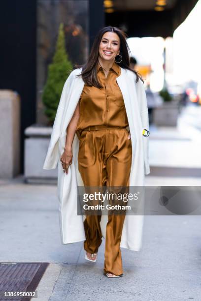 Eva Longoria is seen in Midtown on March 21, 2022 in New York City.