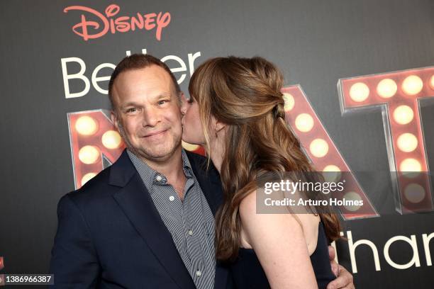 Norbert Leo Butz and Michelle Federer attend Disney's "Better Nate Than Ever" New York Screening at AMC Empire on March 21, 2022 in New York City.