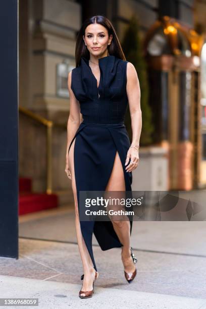 Eva Longoria is seen in Midtown on March 21, 2022 in New York City.