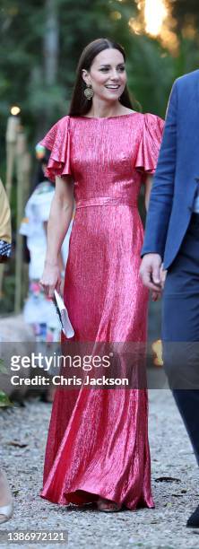 Prince William, Duke of Cambridge and Catherine, Duchess of Cambridge attend a special reception hosted by the Governor General of Belize in...