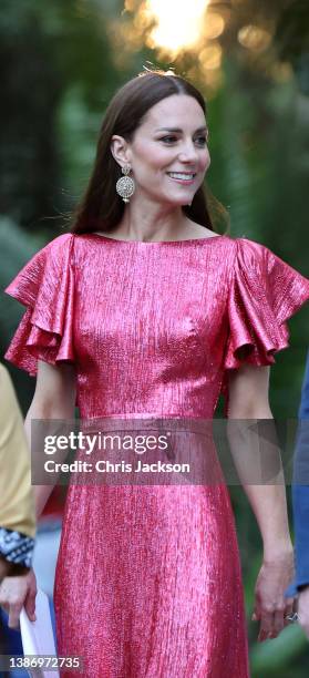 Prince William, Duke of Cambridge and Catherine, Duchess of Cambridge attend a special reception hosted by the Governor General of Belize in...