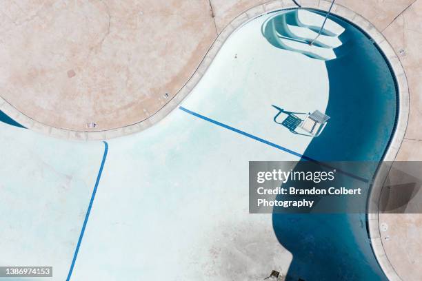 deserted empty pool - drought city stock pictures, royalty-free photos & images